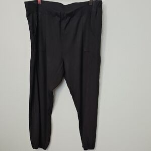 Men with Control Casual Comfy 3X Black Jogger Stretch Pants